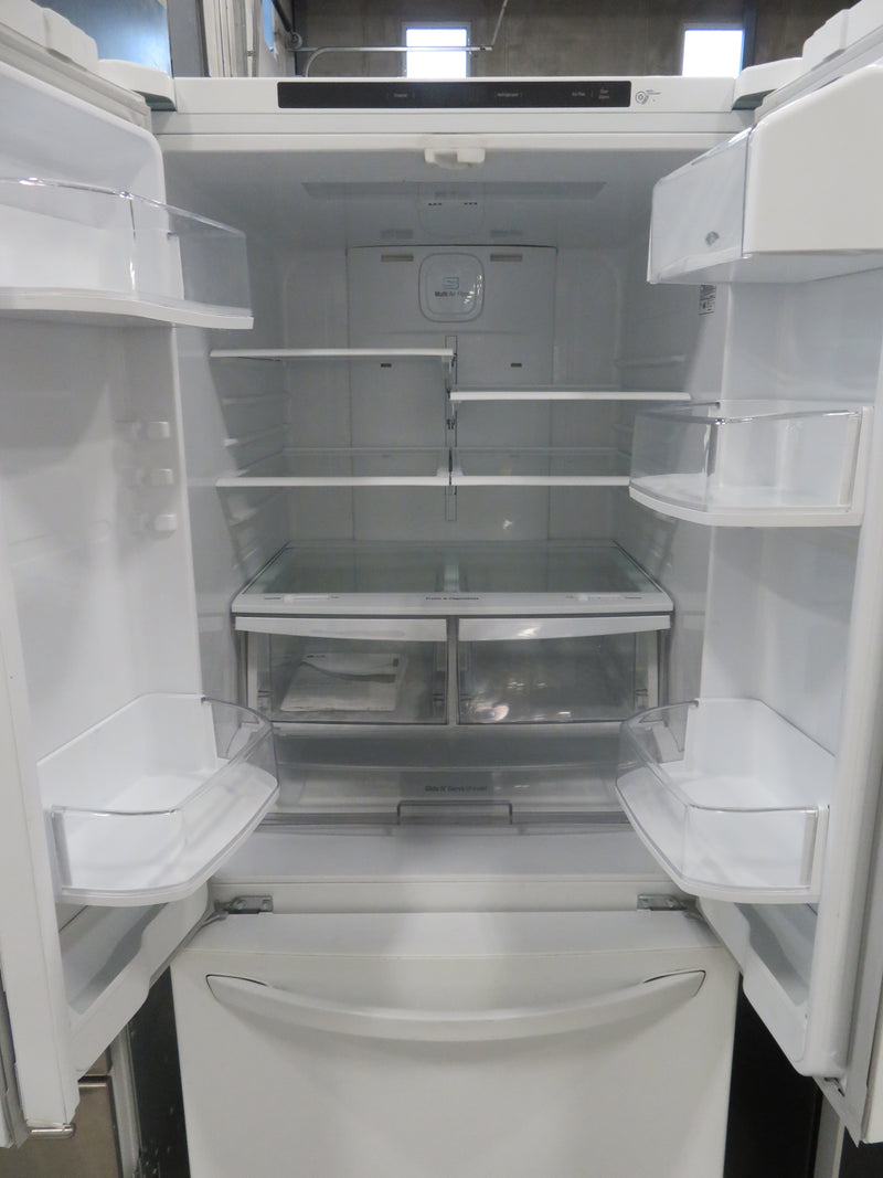 30"W Side by Side Fridge/Freezer with Lower Freezer Drawer in White