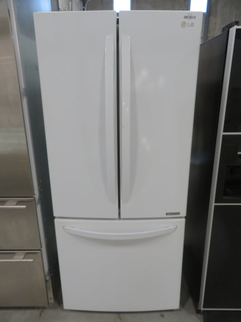 30"W Side by Side Fridge/Freezer with Lower Freezer Drawer in White