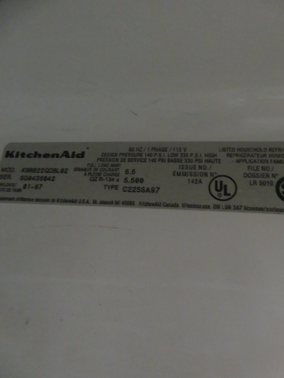 32"W Side by Side Fridge/Freezer with Ice Maker