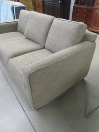 78"W 3-Seat Sofa in Brown Fabric