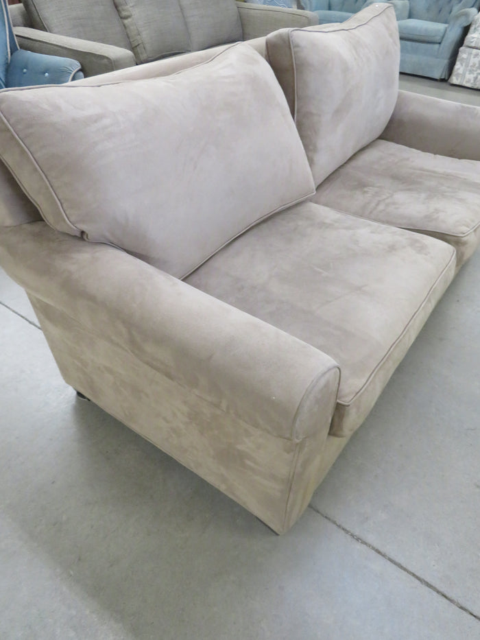 72"W Love Seat in Light Brown Velour