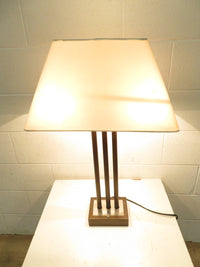 Brass and Chrome Two Light Table Lamp