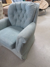 35"W Armchair in Turquoise Blue