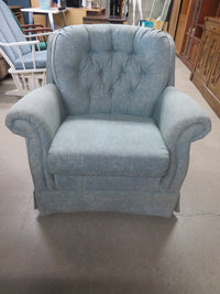 35"W Armchair in Turquoise Blue