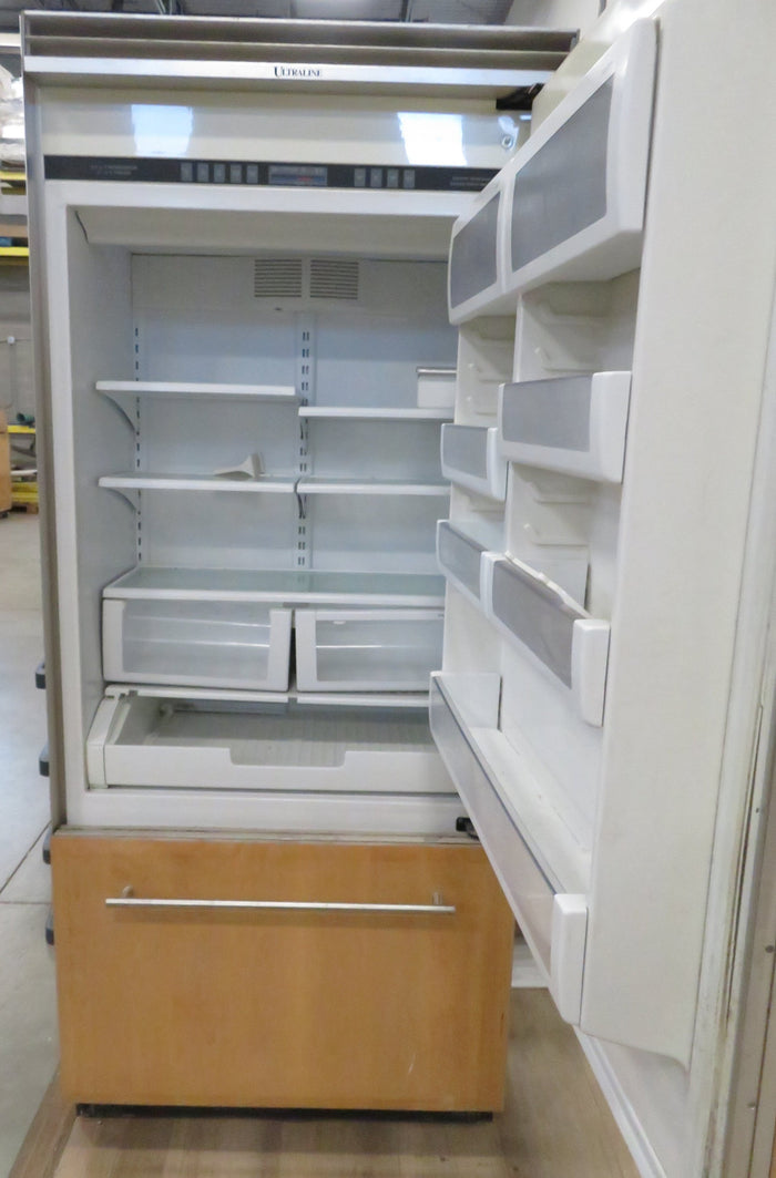 Ultraline Fridge Freezer with Wood Doors