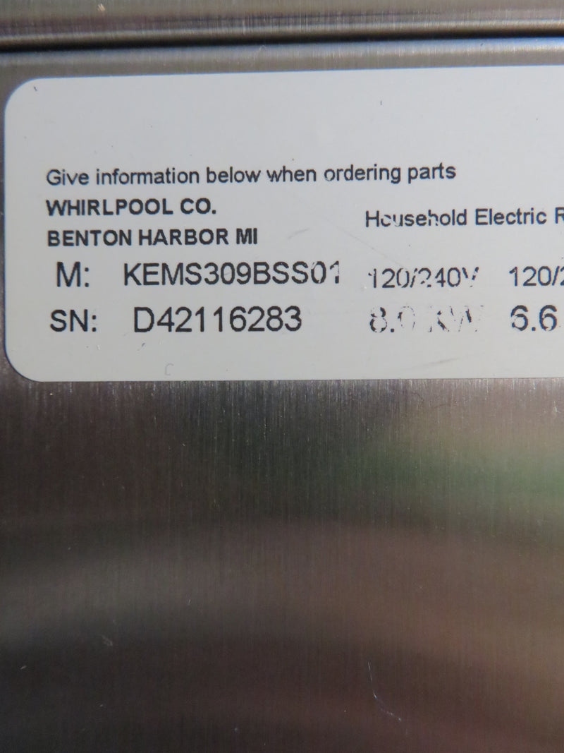 30"W Kitchenaid Double Wall Oven Stainless steel