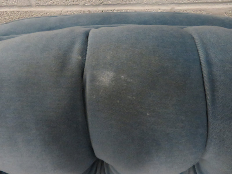 Blue Cushioned Sofa Chair