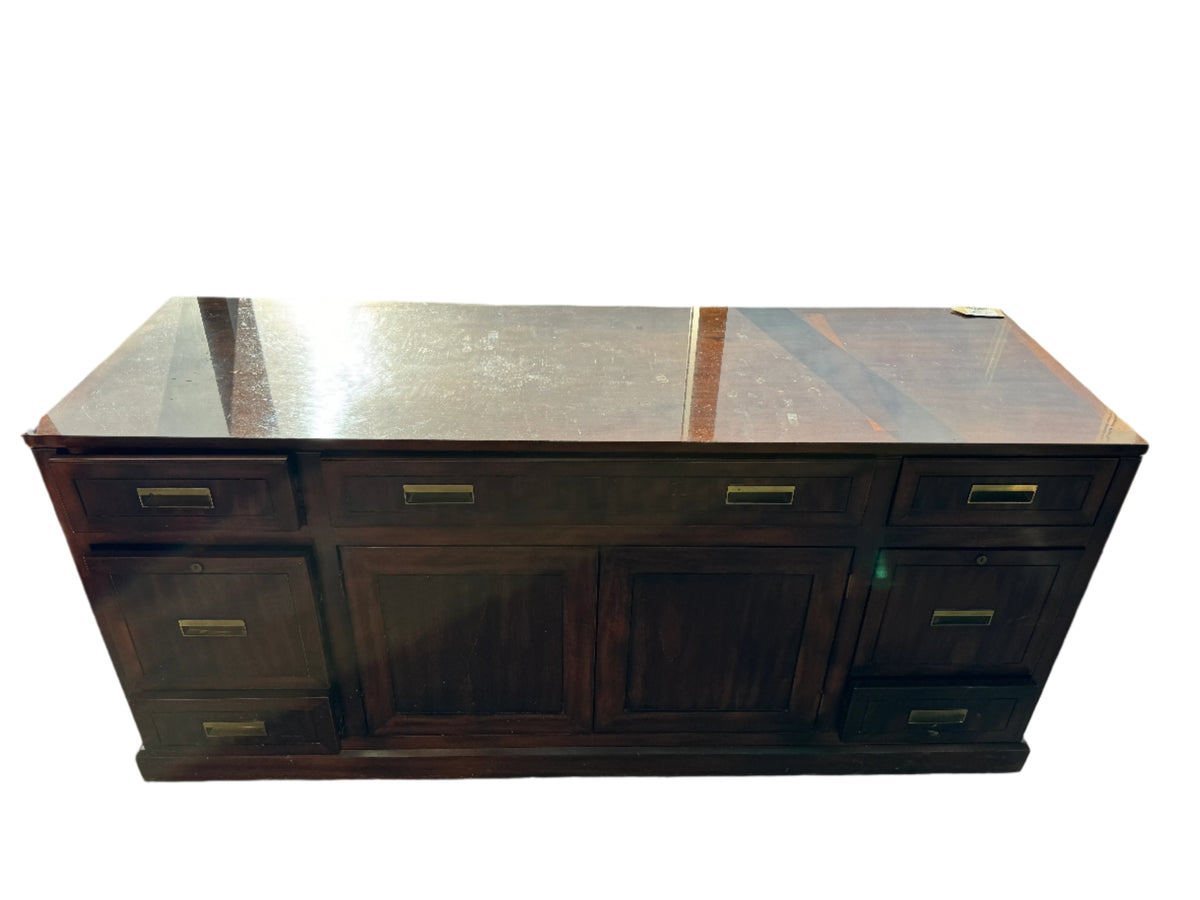 Dark Solid Wood Dining Room Buffet