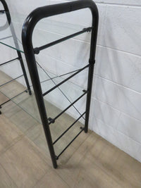 Glass and Steel Shelving Unit