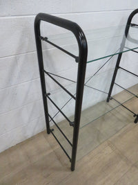 Glass and Steel Shelving Unit