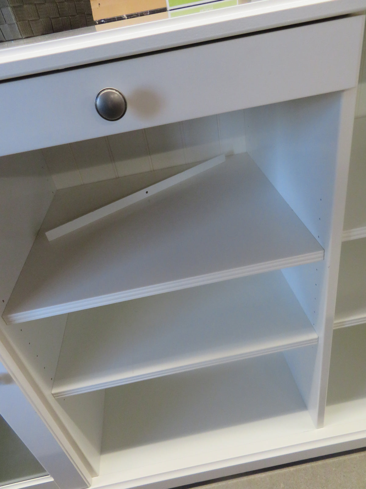 57"W White Side Board