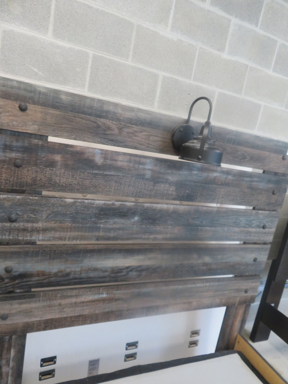 57"W Wooden Bed
