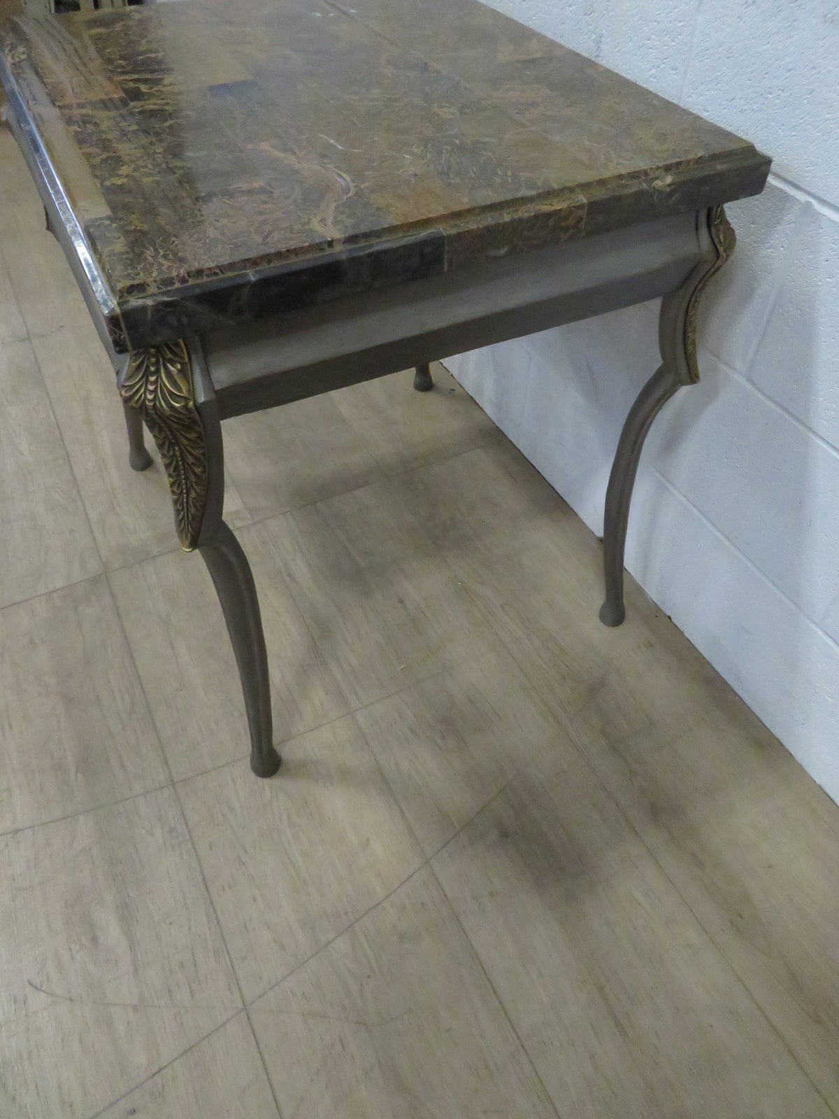 Granite Topped Side Table on Metal Legs