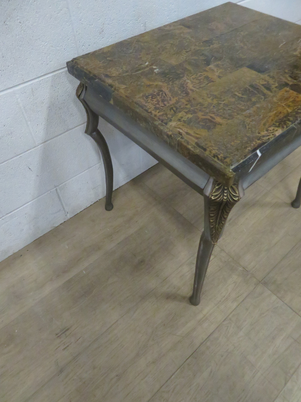 Granite Topped Side Table on Metal Legs