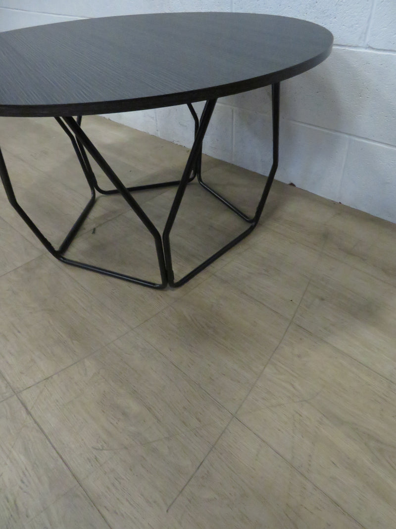 Coffee Table with Black Wooden Top