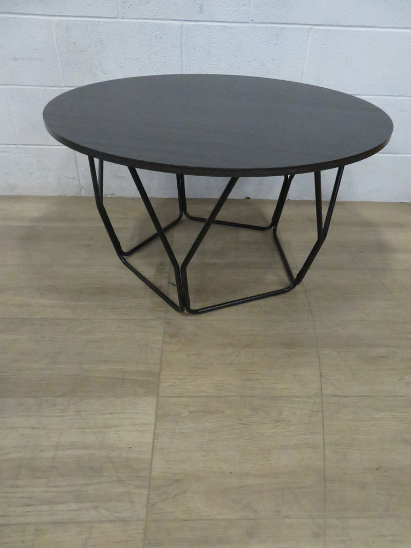 Coffee Table with Black Wooden Top