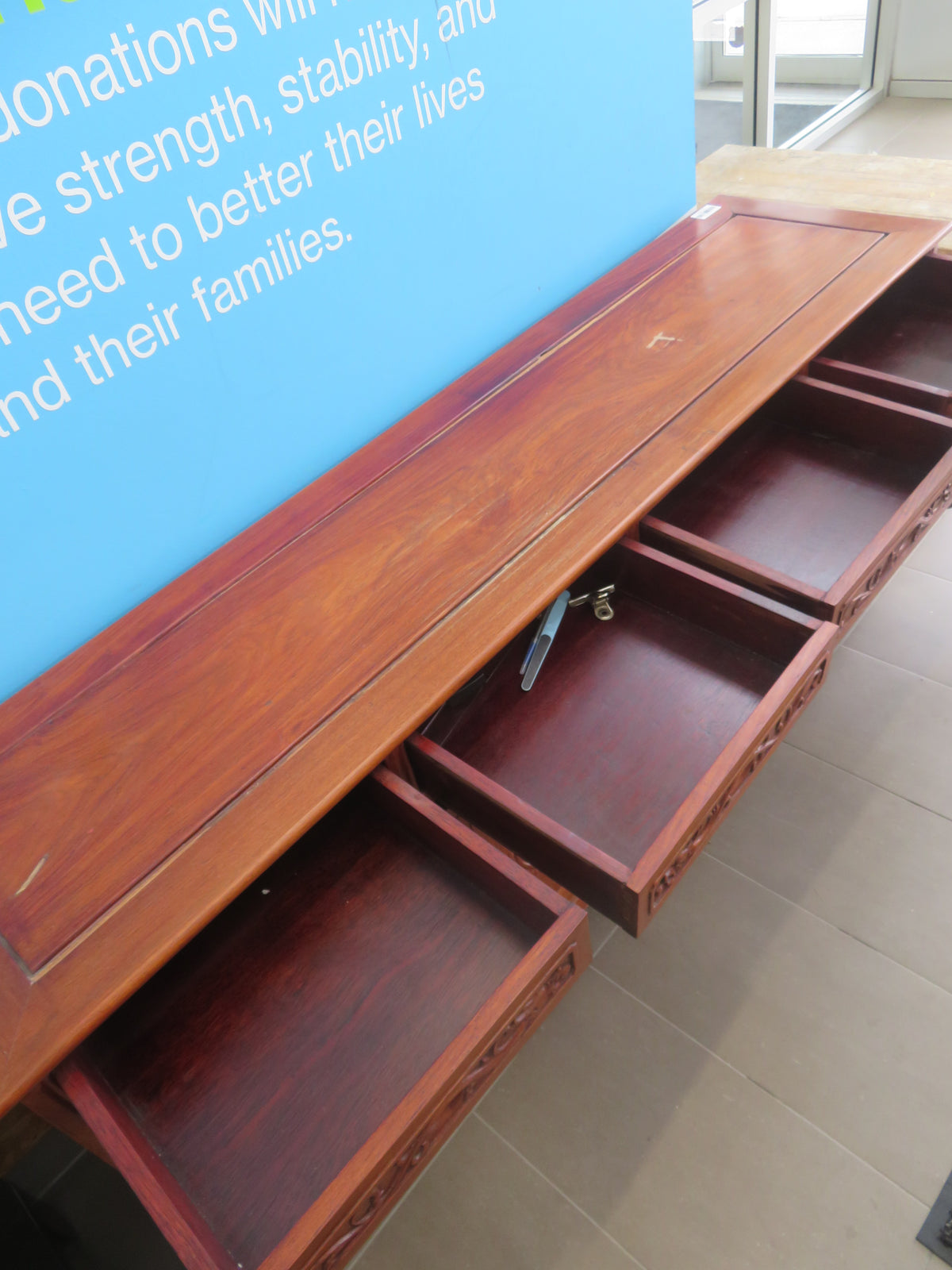 71"W Wooden Side board