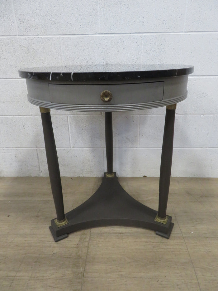 Single Drawer Side Table with Marble Top