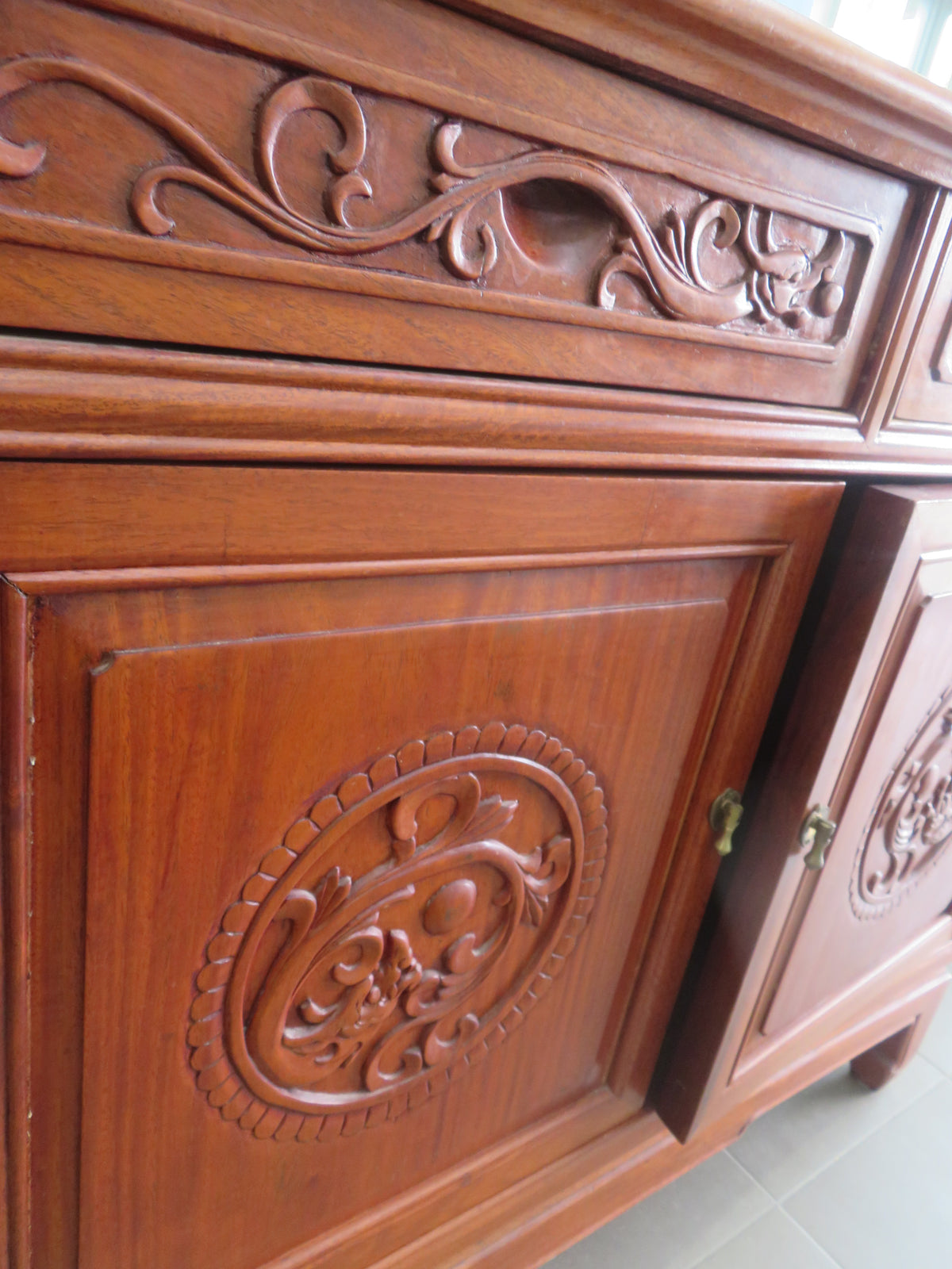 71"W Wooden Side board