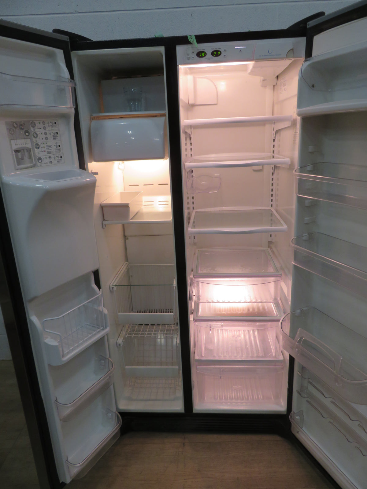 36" Stainless Steel Side by Side Fridge Freezer with Ice Maker