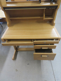 42.5"W Single Pedestal Desk in Metal and Faux Wood