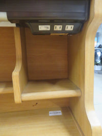 42.5"W Single Pedestal Desk in Metal and Faux Wood