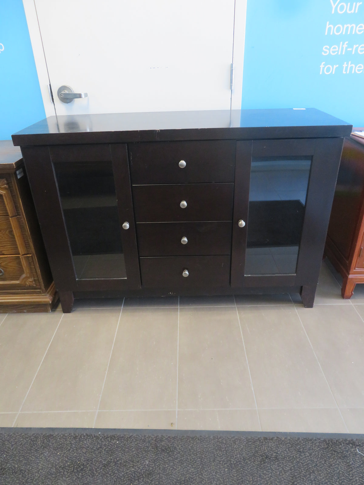 52"W Dark Wood Dresser