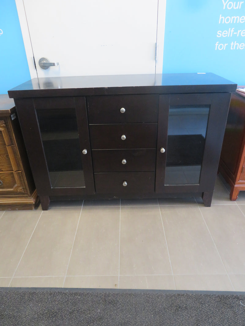 52"W Dark Wood Dresser