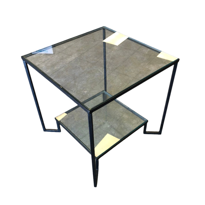 Modern Framed Glass Side Table