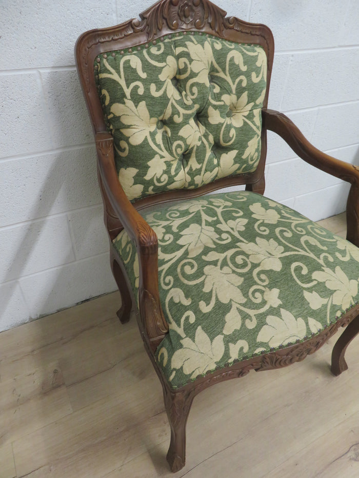 25"W Vintage Throne Armchair