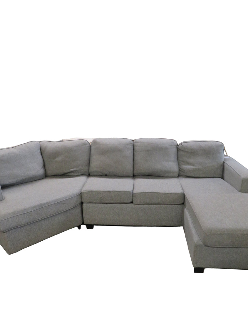 Grey Fabric Sectional Sofa