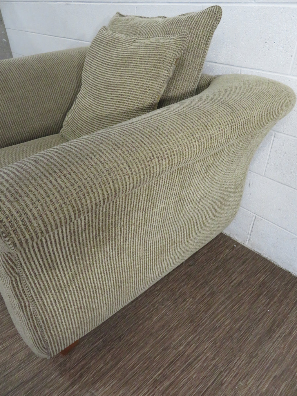 Beige Armchair with Cushions