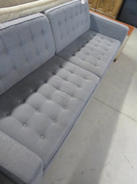 86"W Gray 4-Seater Sofa
