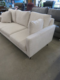 84x30x35-in Roomy Off-White 3-person Sofa with 2 End Pillows
