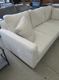 84x30x35-in Roomy Off-White 3-person Sofa with 2 End Pillows