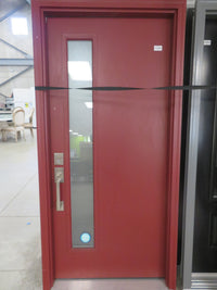 36"W Pre-Hung Door in Burgundy Vinyl