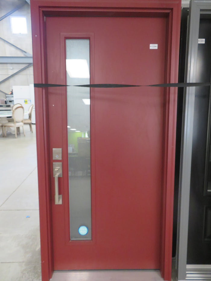 36"W Pre-Hung Door in Burgundy Vinyl