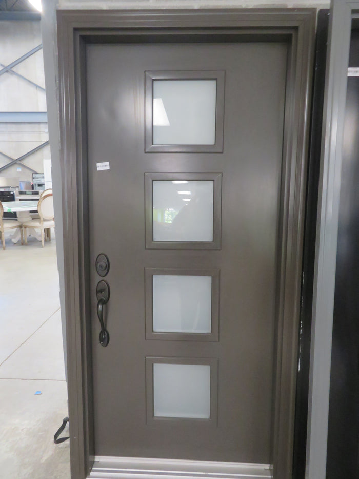 36"W Pre-Hung Door in Brown Vinyl