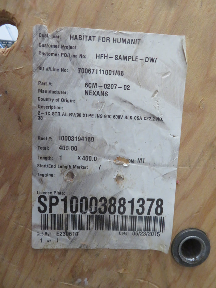 Electrical Wire (2-1C STR AL RW90 XLPE Ins 90C)