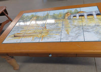 Pine Coffee Table with Tile Top