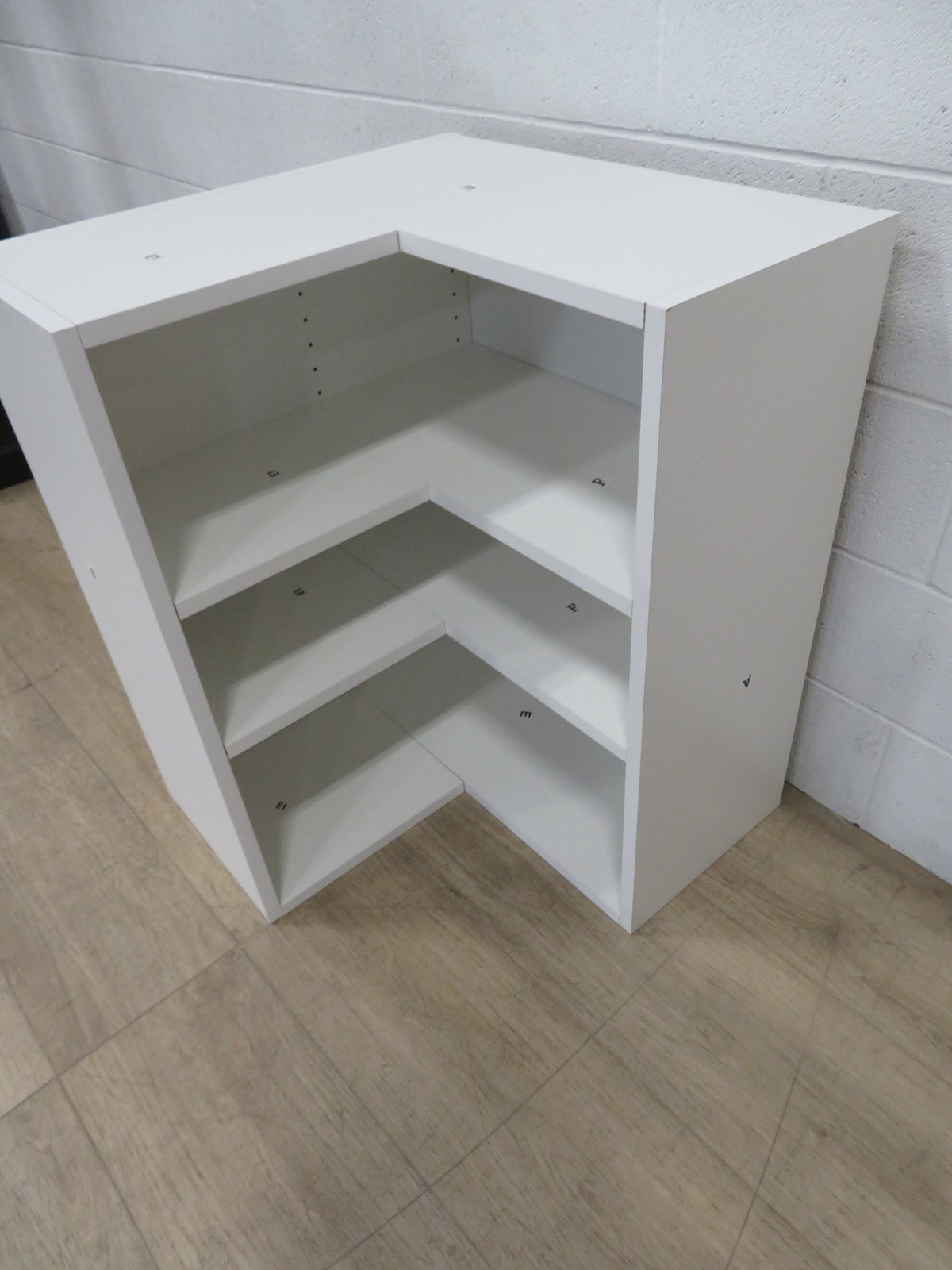 Wall Corner Cabinet in White - No Door