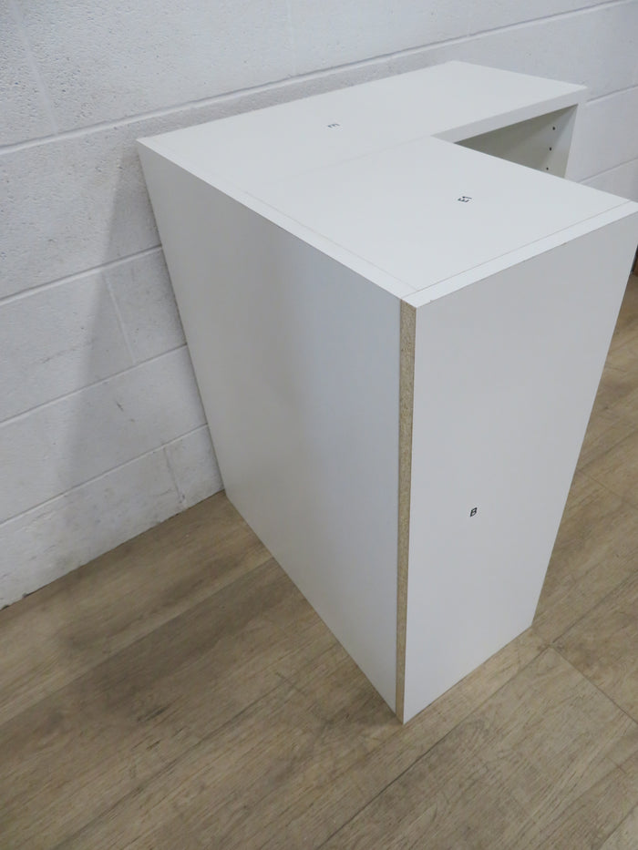 Wall Corner Cabinet in White - No Door