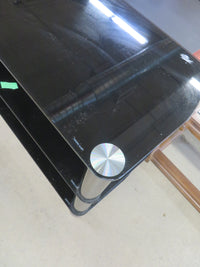 41"W Black Glass Table