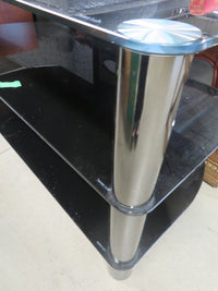 41"W Black Glass Table