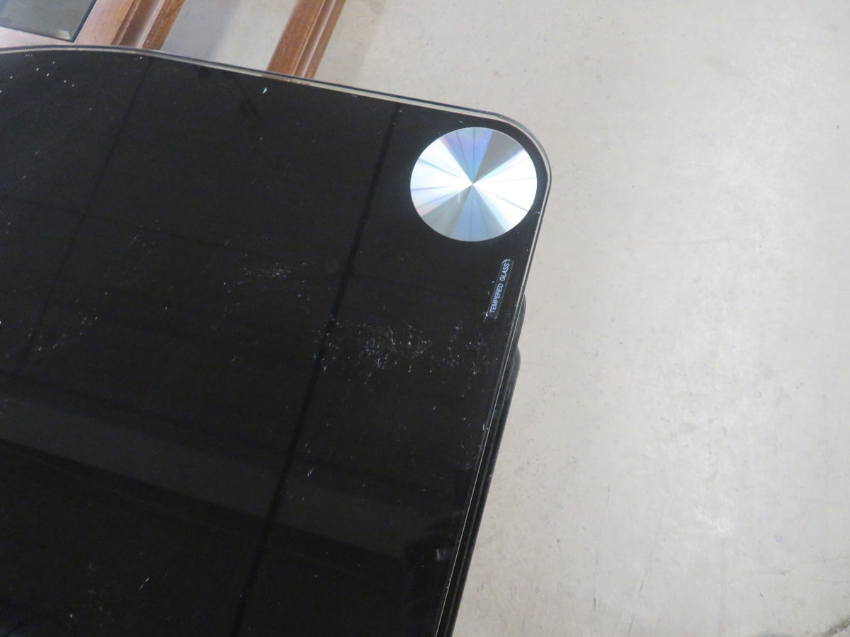 41"W Black Glass Table