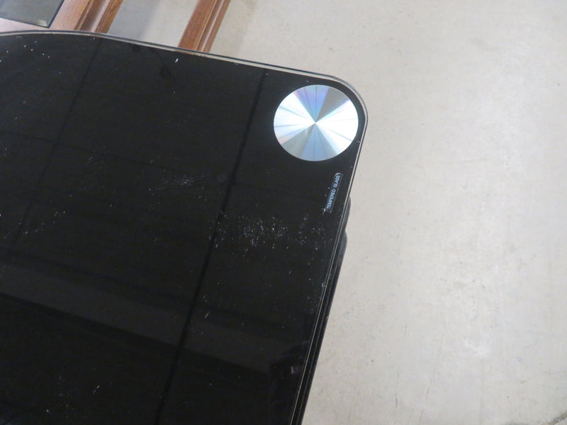 41"W Black Glass Table