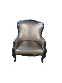 32"W Silver Armchair
