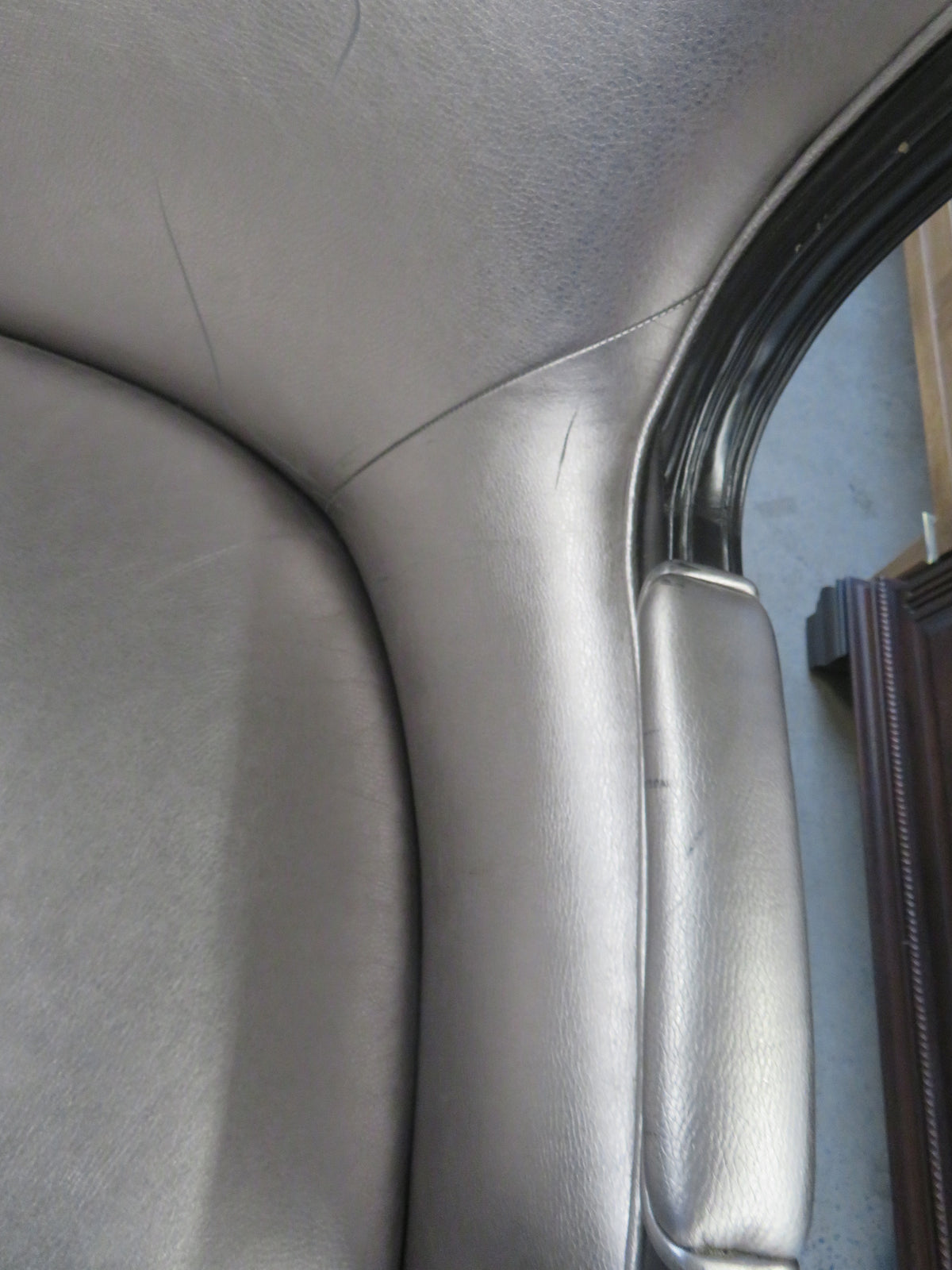 32"W Silver Armchair