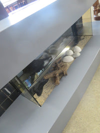 47"W Grey Decorative Fireplace