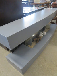 47"W Grey Decorative Fireplace